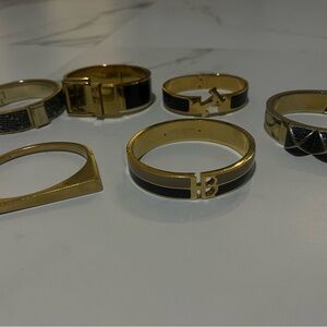 Michael Kors Gold and Black Bracelets Set